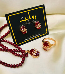 Zircon Mala Set-02 (Maroon)