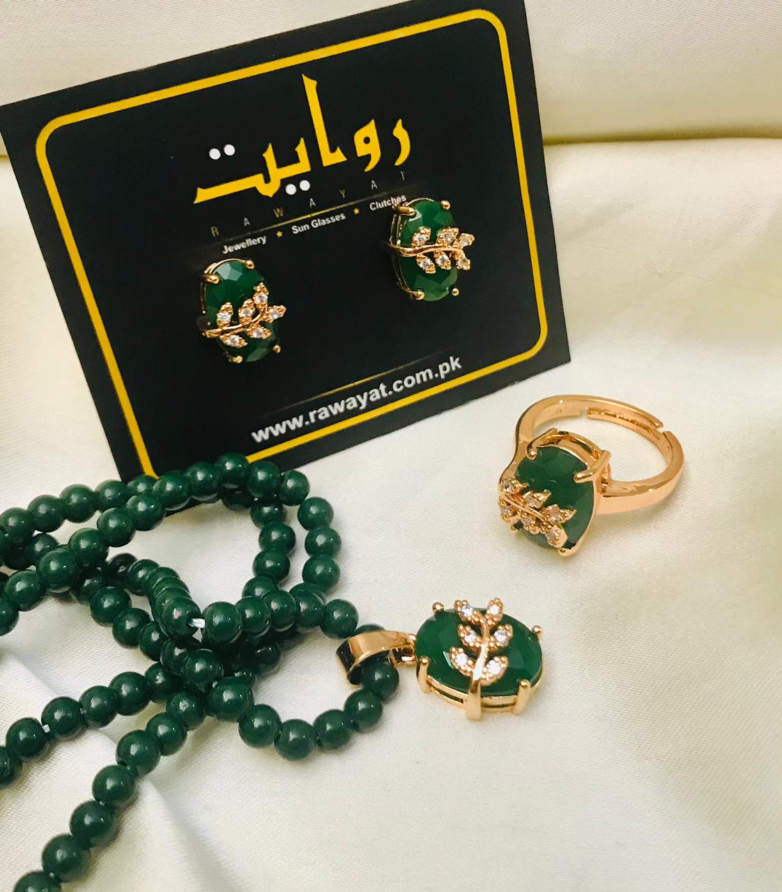 Zircon Mala Set-02 (Green)