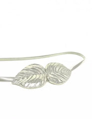 Silver leaf Ladies Belt Stretchable