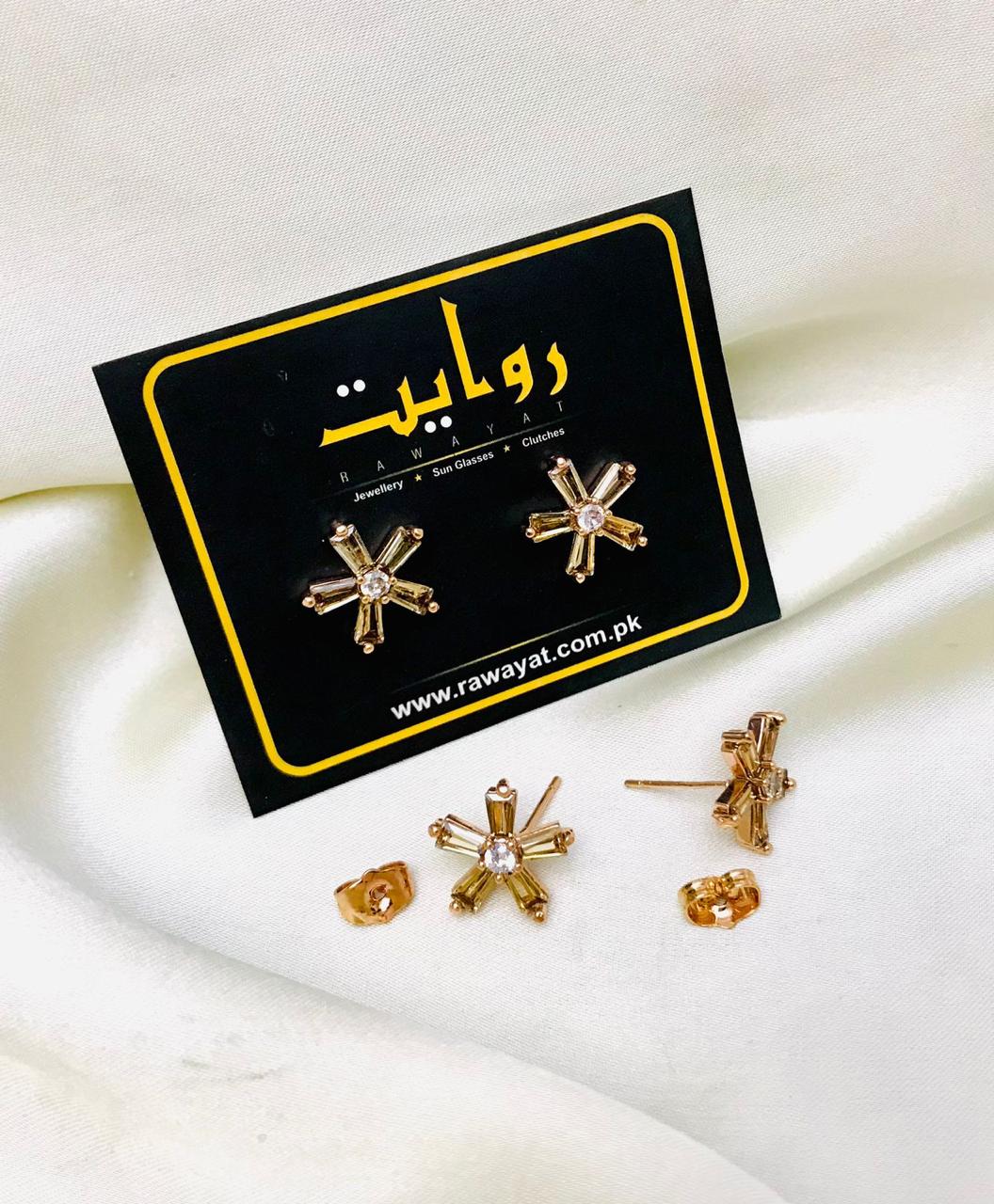Zircon Studs-50 (Golden)