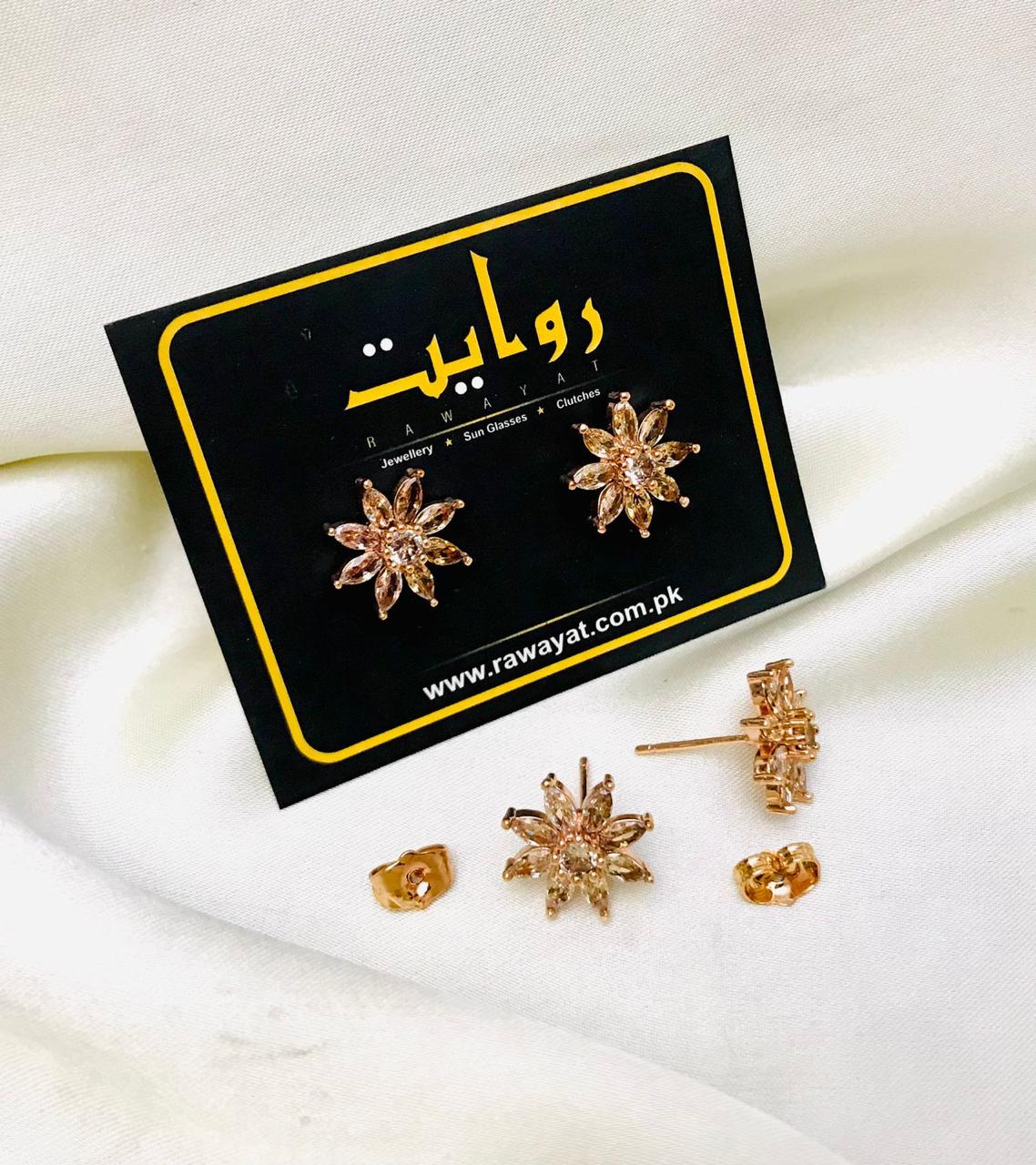 Zircon Studs-51 (Golden)