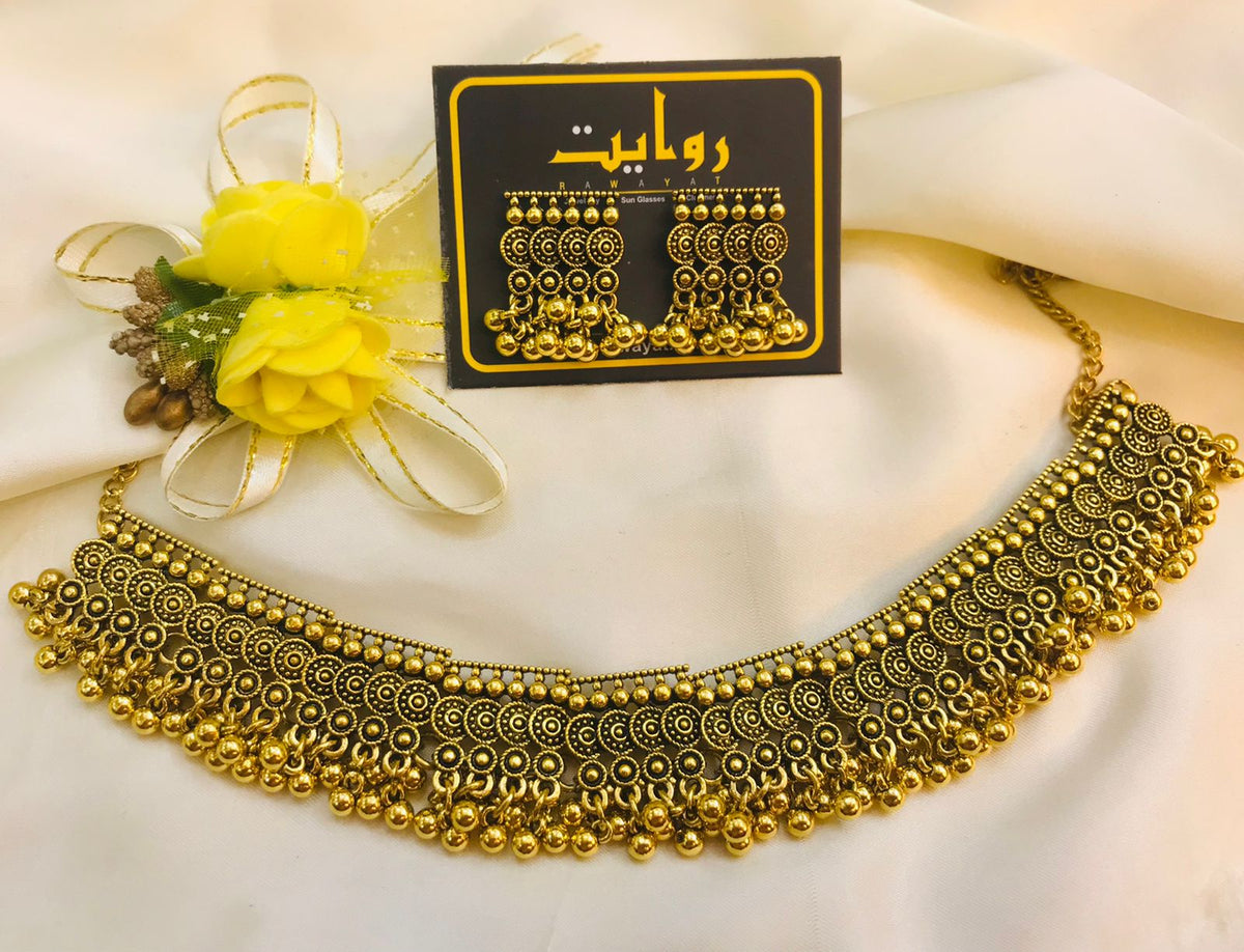 Oxidized Necklace-40 (Golden)