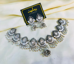 Oxidized Necklace-43 (Silver)