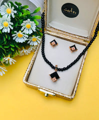 Zircon Mala Set-15 (Black)