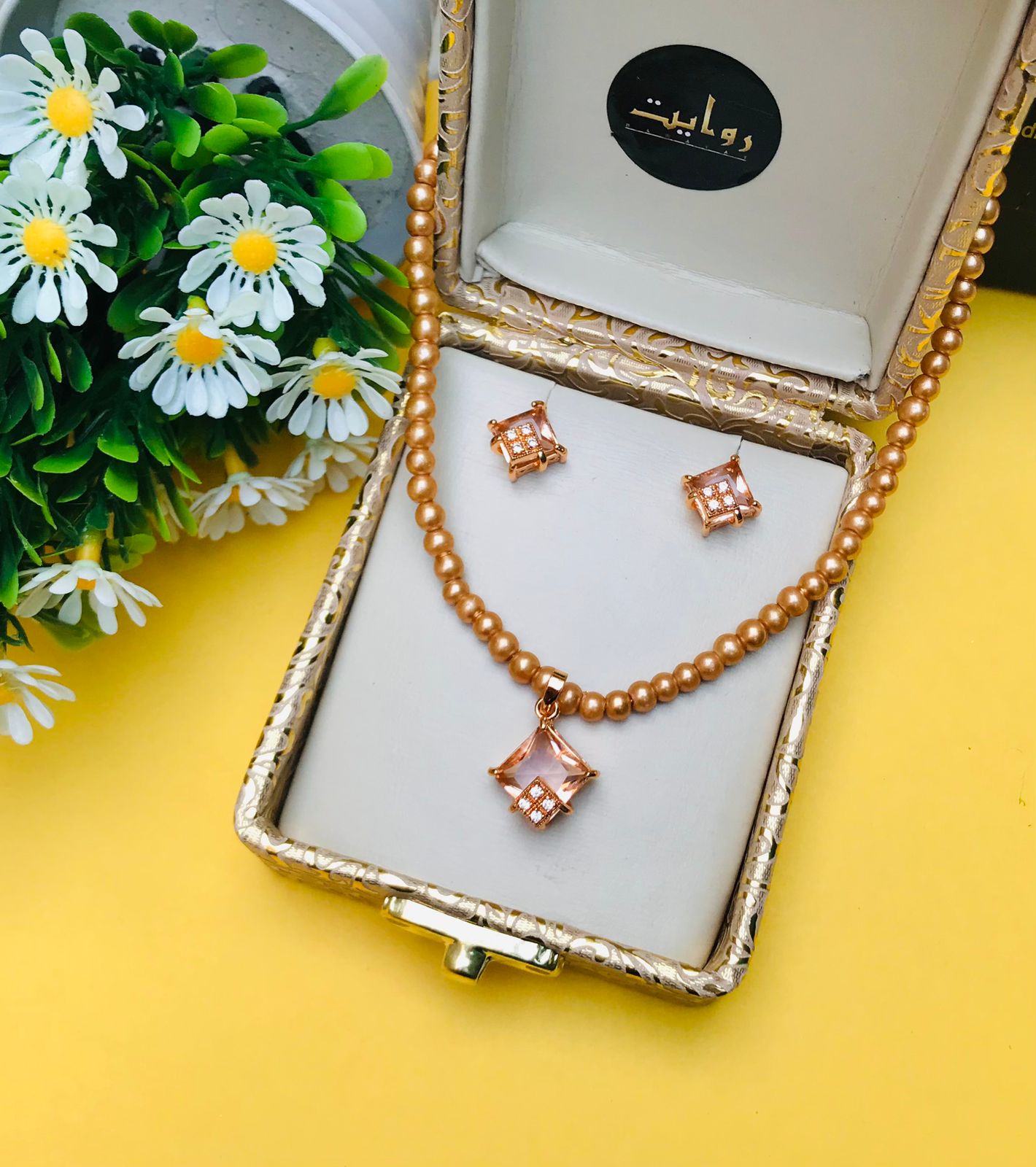 Zircon Mala Set-15 (Golden)– Rawayat Jewellery